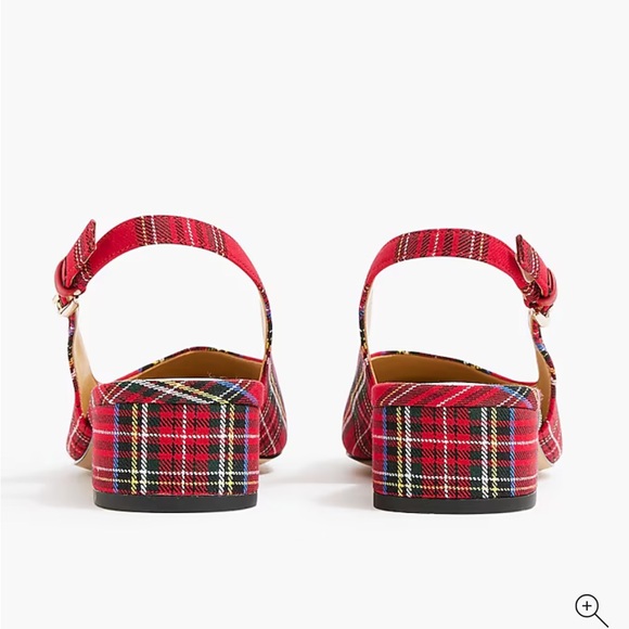 J. Crew Tartan Sling-backs with Black Cap Toe- Sz 8 - Picture 5 of 6